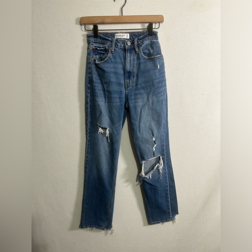 Abercrombie & fitch The ankle straight ultra high rise